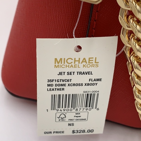 MICHAEL KORS
Jet Set Travel Medium Logo Dome Crossbody Bag FLAME COLOR - Picture 15 of 15